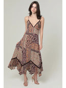 Spaghetti Strap with Ruffle Hem & Lace Detailing