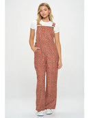 Daisy Floral Print Jumpsuit Burgundy