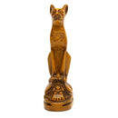 Bastet Cat On Scarab Brown Sm - 3.5"