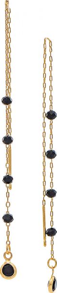 Gold Bead Chain Threader Earring