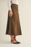 Fluted Gore Hem Skirt