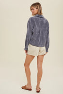 Corduroy Relaxed Crop Shacket