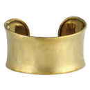 Gold Hammered Rounded Cuff