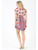 V Neck Dress with Kimono Sleeves- Blush