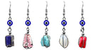 Wire Wrapped Raw Stone With Evil Eye