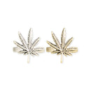 Keep Calm Cannabis Leaf Ring