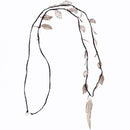 Feather with Leaves Necklace