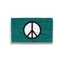 Green Peace Sign Flag