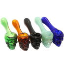 4" Glass Hand Pipe w/ Skull Design