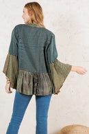 Tiered Patchwork Top - Gravel