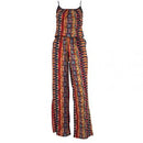 Sleeveless Jumpsuit Orange/Turquoise