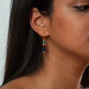 Egyptian Lapis and Turquoise Earrings