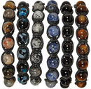 8MM Stone on Wax Cord Adjustable Slide Knot Bracelet Assorted