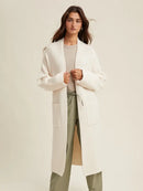 Ribbed Knit Longline Sweater Cardigan