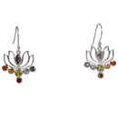 Large Seven Chakra Lotus Earring