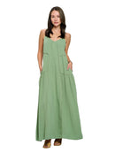 Boho Patchwork Maxi Dress - Green