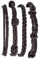 Leather Slide-Knot Adjustable Bracelet Assorted
