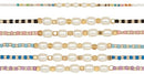 Mini Tube Bead With 5 Pearl Anklet