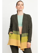 Cozy Knit Shawl Cardigan - Moss