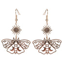 Moth Sun & Moon Earrings