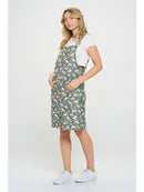 Moth Floral Print Corduroy Dress