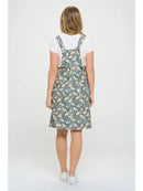 Moth Floral Print Corduroy Dress