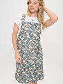 Moth Floral Print Corduroy Dress