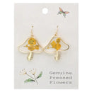 Vintage Mushroom Pressed Flower Earrings