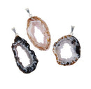 Plain Geode Slice Pendant