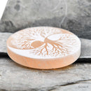 Yin-Yang Tree of Life engraved on Selenite