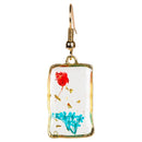 Dried Flower Rectangle Earrings