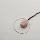 Rough Cut Semi-Precious Stones Brass Necklace