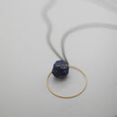 Rough Cut Semi-Precious Stones Brass Necklace