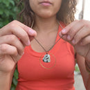 Rough Cut Semi-Precious Stones Brass Necklace