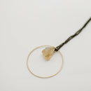 Rough Cut Semi-Precious Stones Brass Necklace