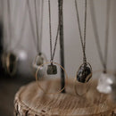 Rough Cut Semi-Precious Stones Brass Necklace