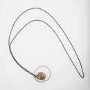 Rough Cut Semi-Precious Stones Brass Necklace