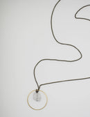 Rough Cut Semi-Precious Stones Brass Necklace