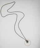 Rough Cut Semi-Precious Stones Brass Necklace