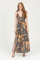 Twist Front Maxi Dress- Sunset