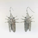 Silver Cicada Earrings