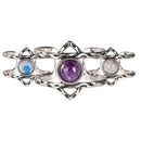 Triple Moon Triangle Rings