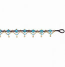 Turquoise Flower Anklet w bell