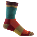 Men's Heady Stripe Micro Crew Lightweight Hiking Sock-Teal