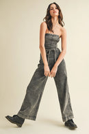 Strapless Denim Jumpsuit