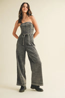 Strapless Denim Jumpsuit