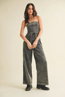 Strapless Denim Jumpsuit