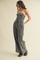Strapless Denim Jumpsuit