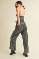 Strapless Denim Jumpsuit