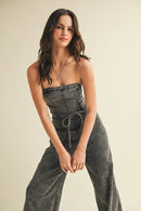 Strapless Denim Jumpsuit